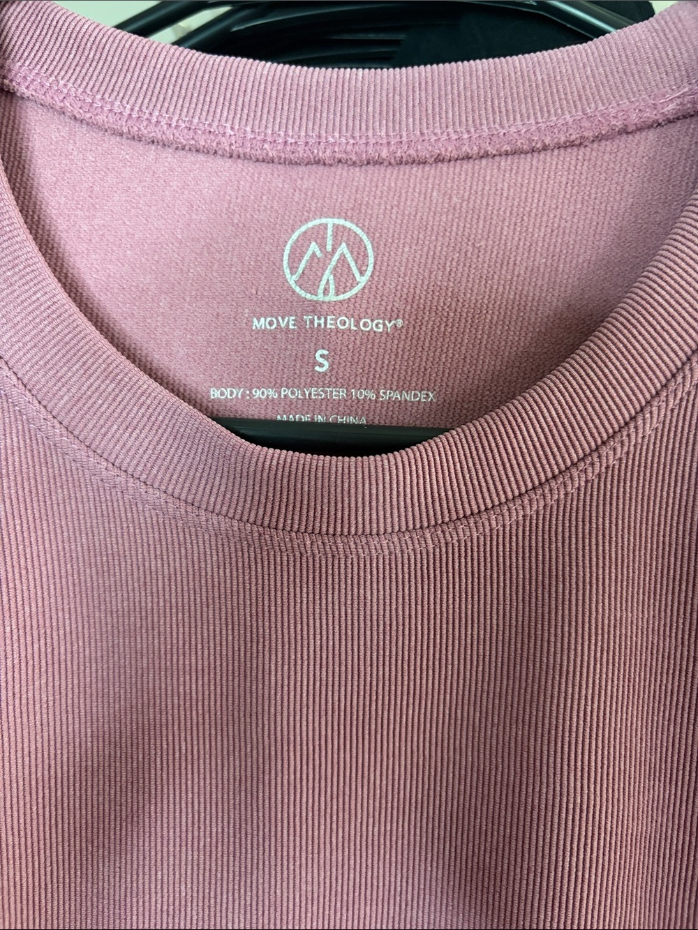 Workout Crop Tank and Bike Shorts Set - Dusty Rose - Picture 2 of 3